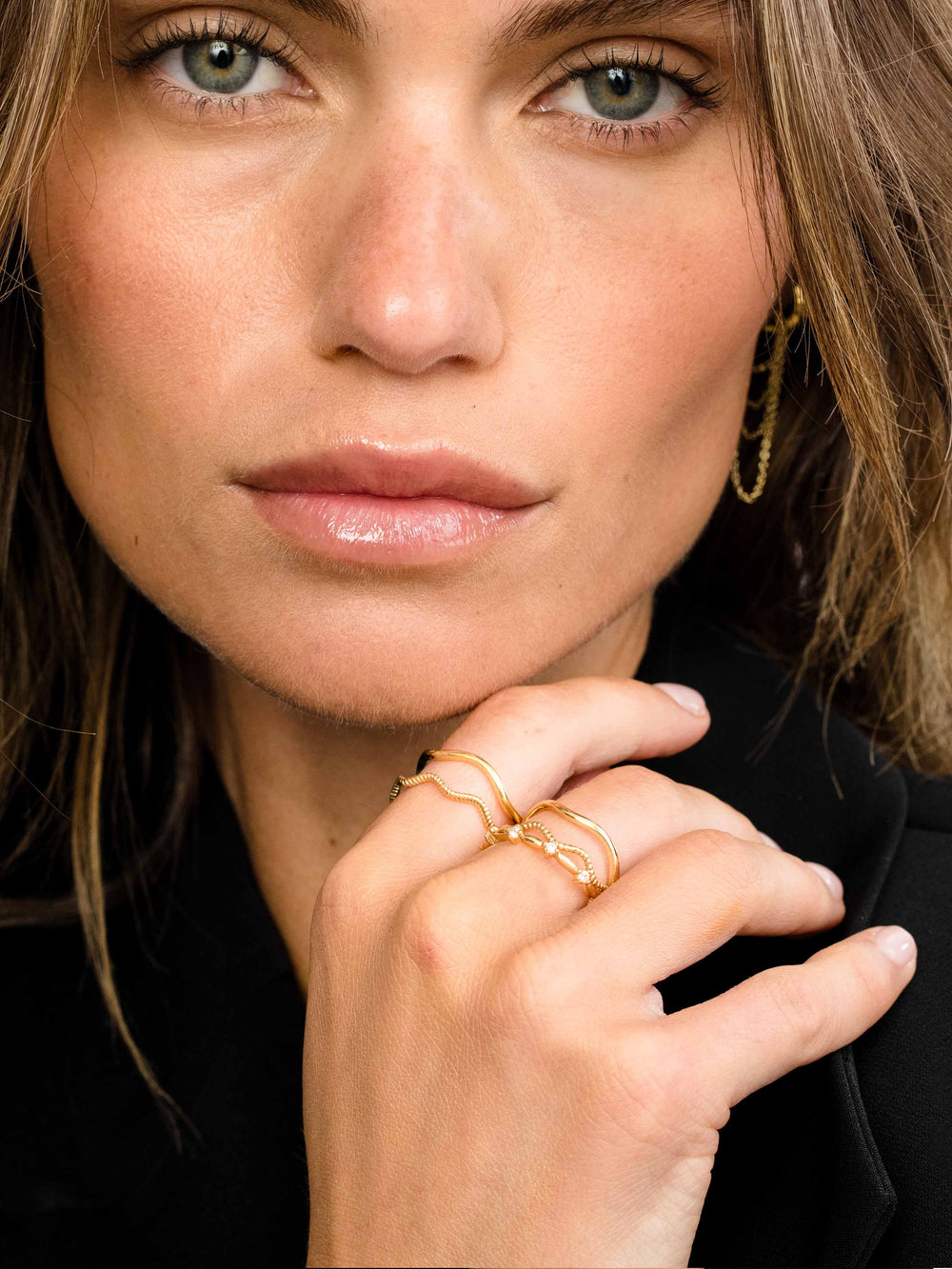 Vintage 5 Layered Ring Set