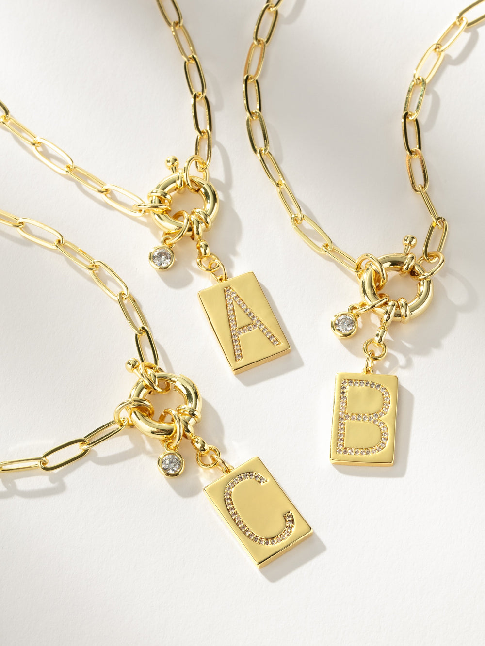 Initial Chain Letter Necklace