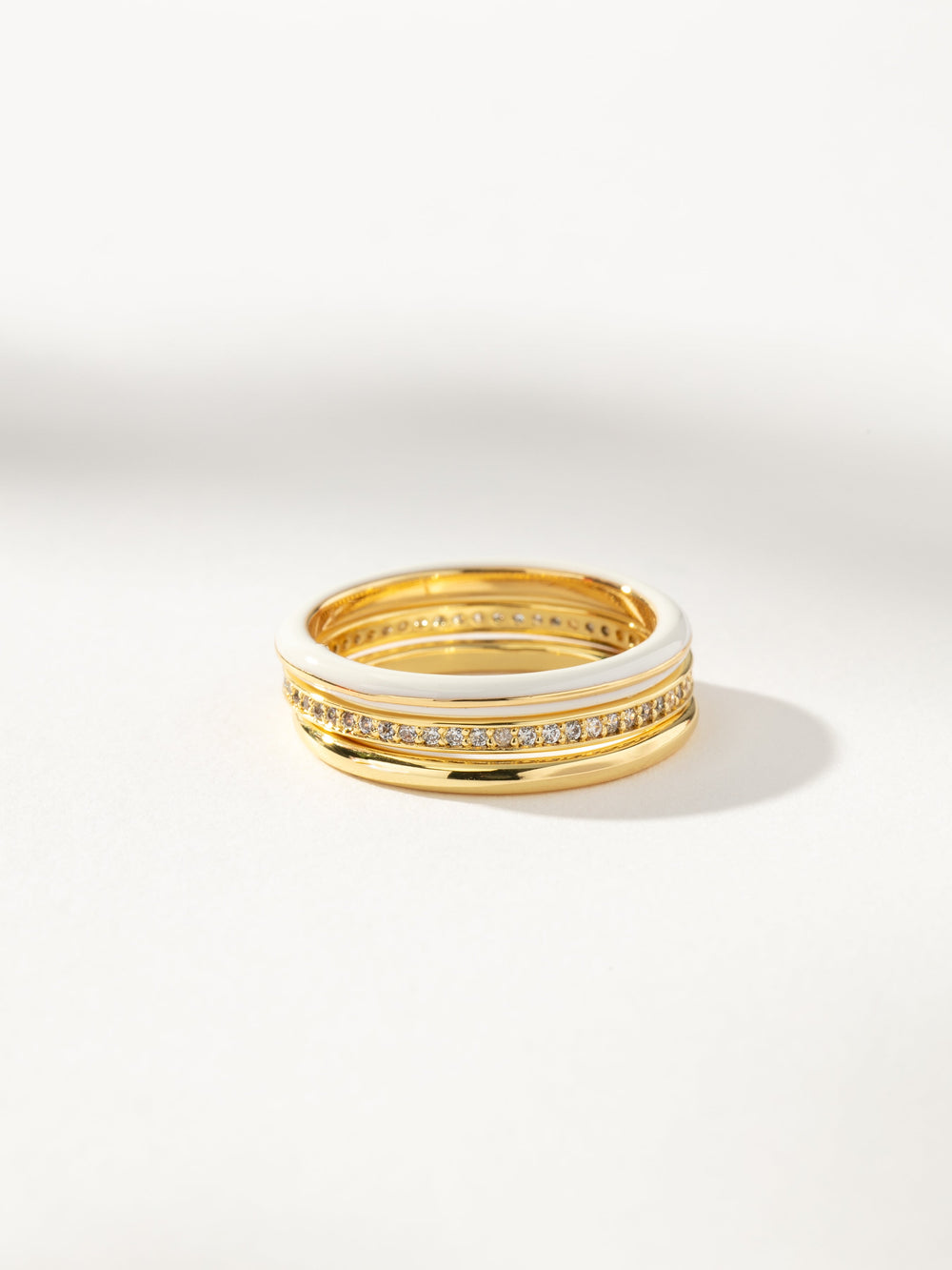White Hot Forever Ring (Set of 3)