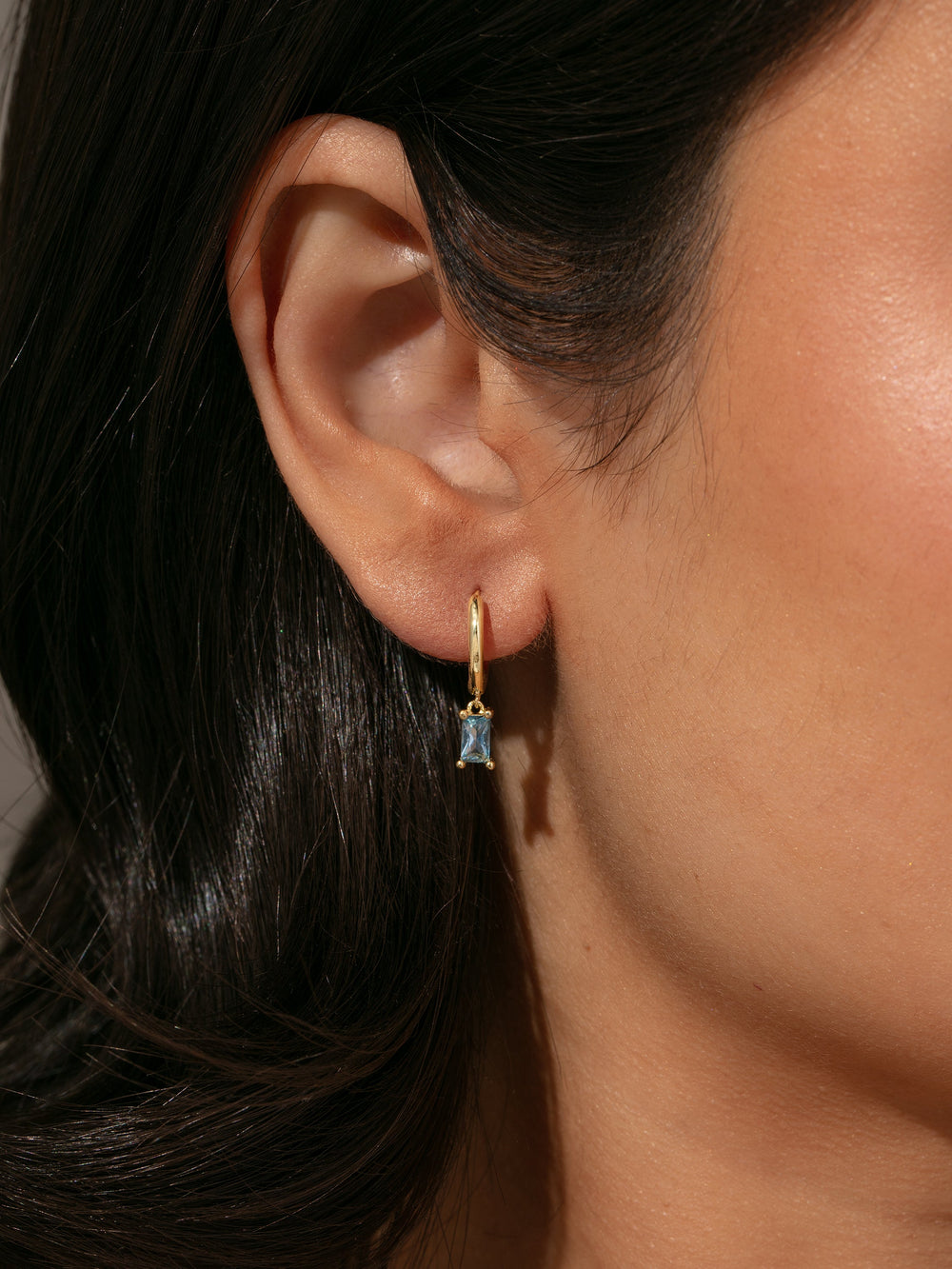 Birthstone Huggie Earrings