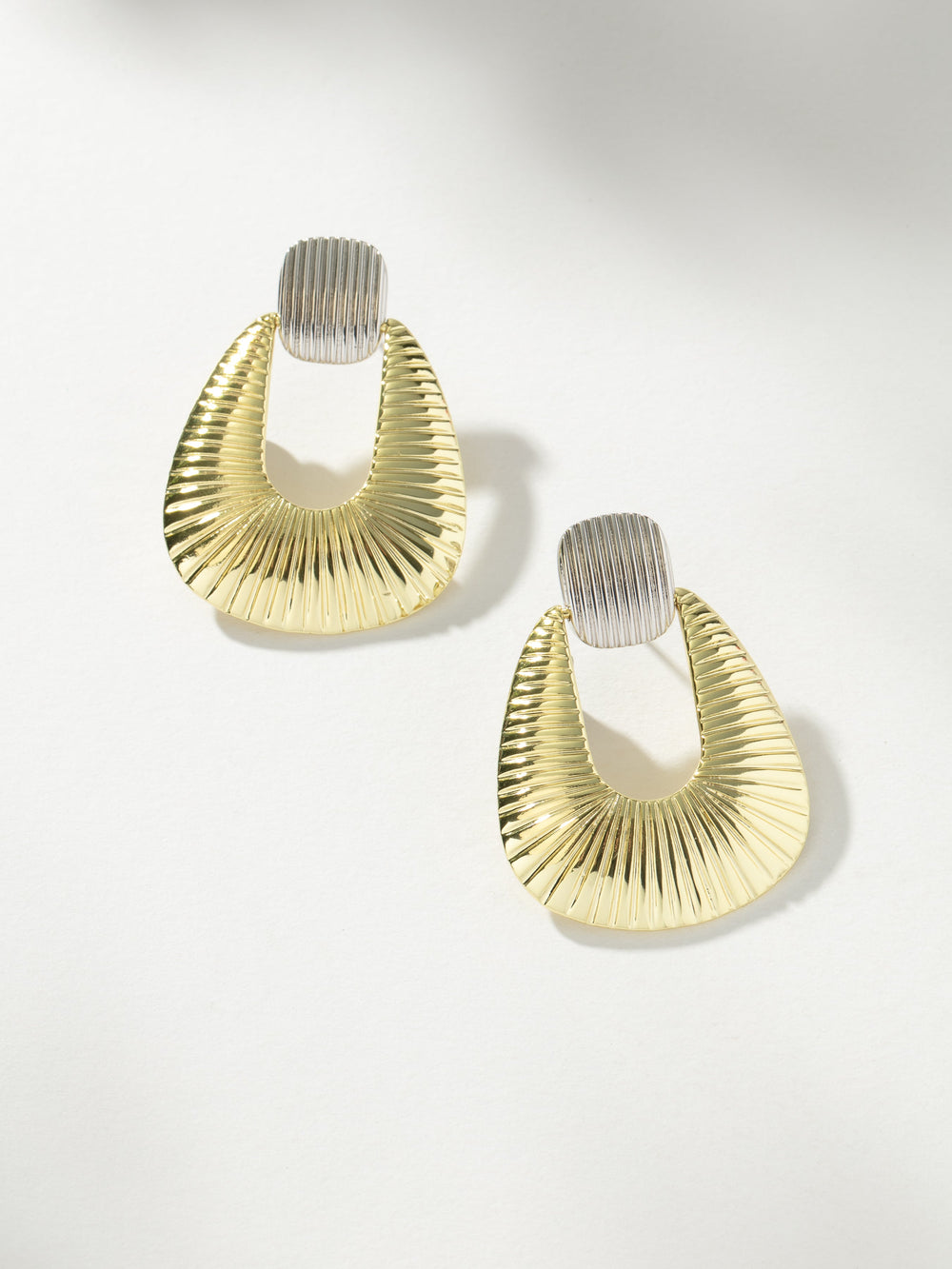 Mixed Metal Statement Earrings