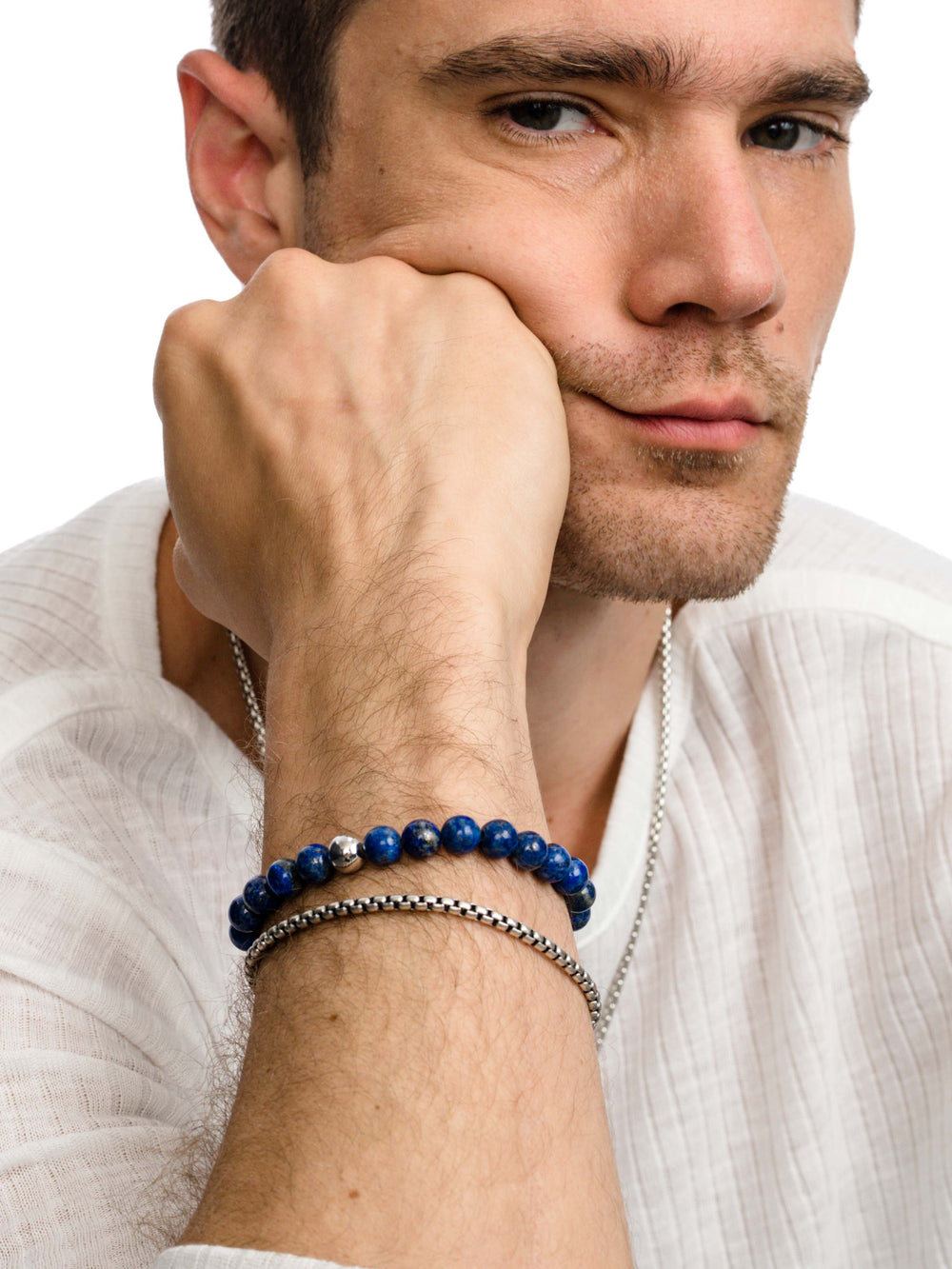 Men's Round Box Chain Bracelet 3.5mm
