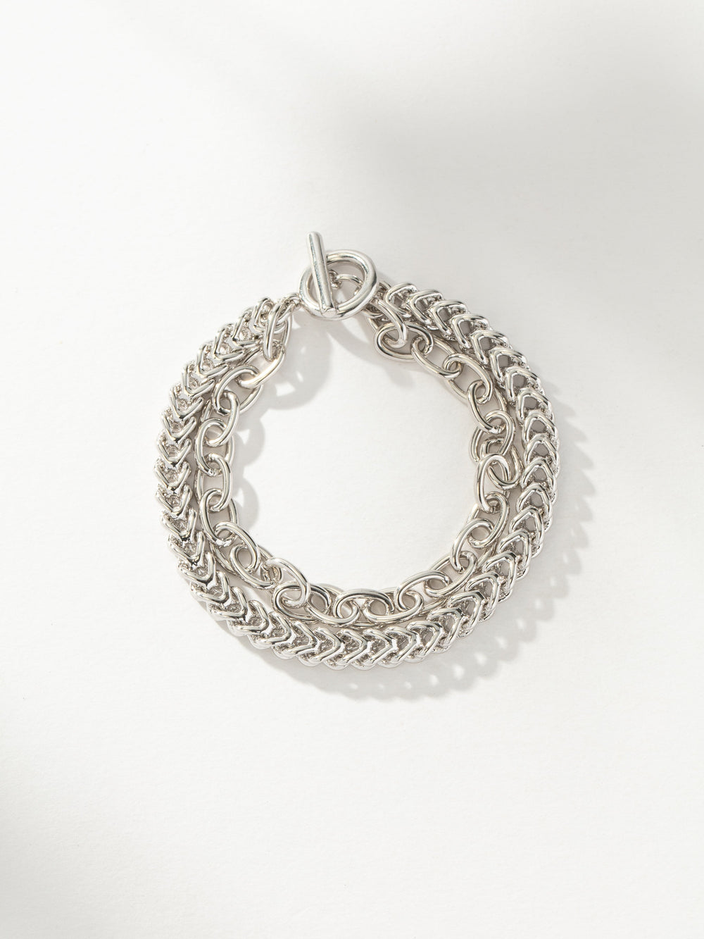 Double Chain Charm Collector Bracelet
