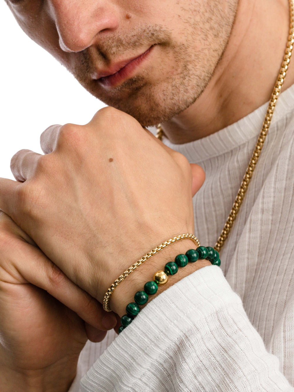 Malachite Beaded Bracelet
