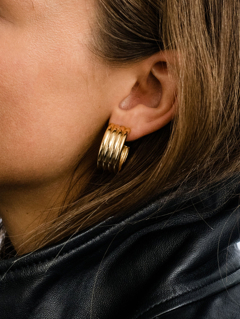 Art Deco Hoop Earrings