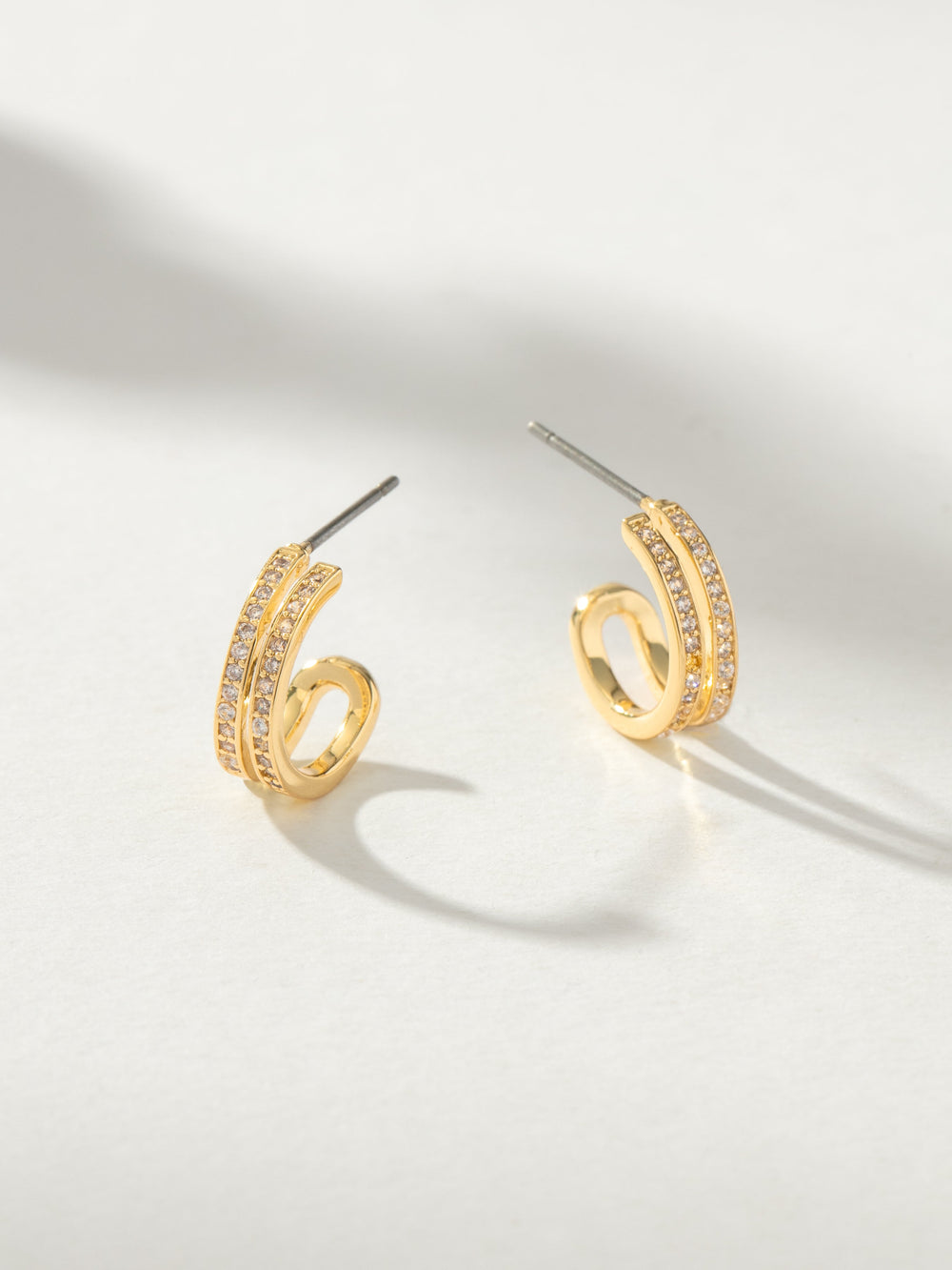 Whim Pavé Double Hoop Earrings