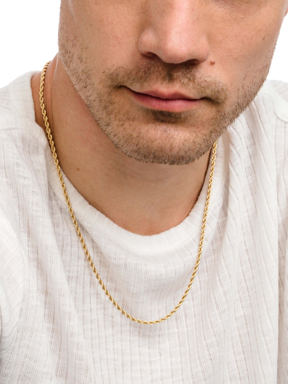 Men's Rope Chain Necklace 3mm