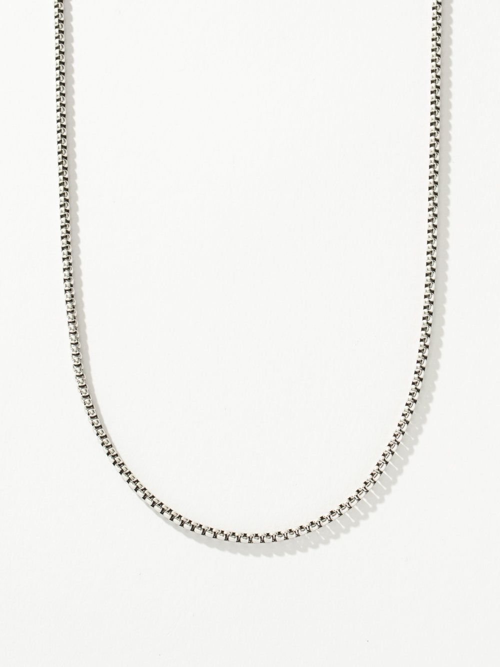 Men's Round Box Chain Necklace 3mm
