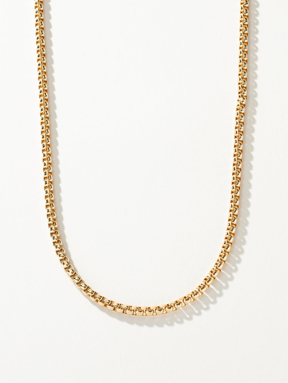 Men's Round Box Chain Necklace 5mm