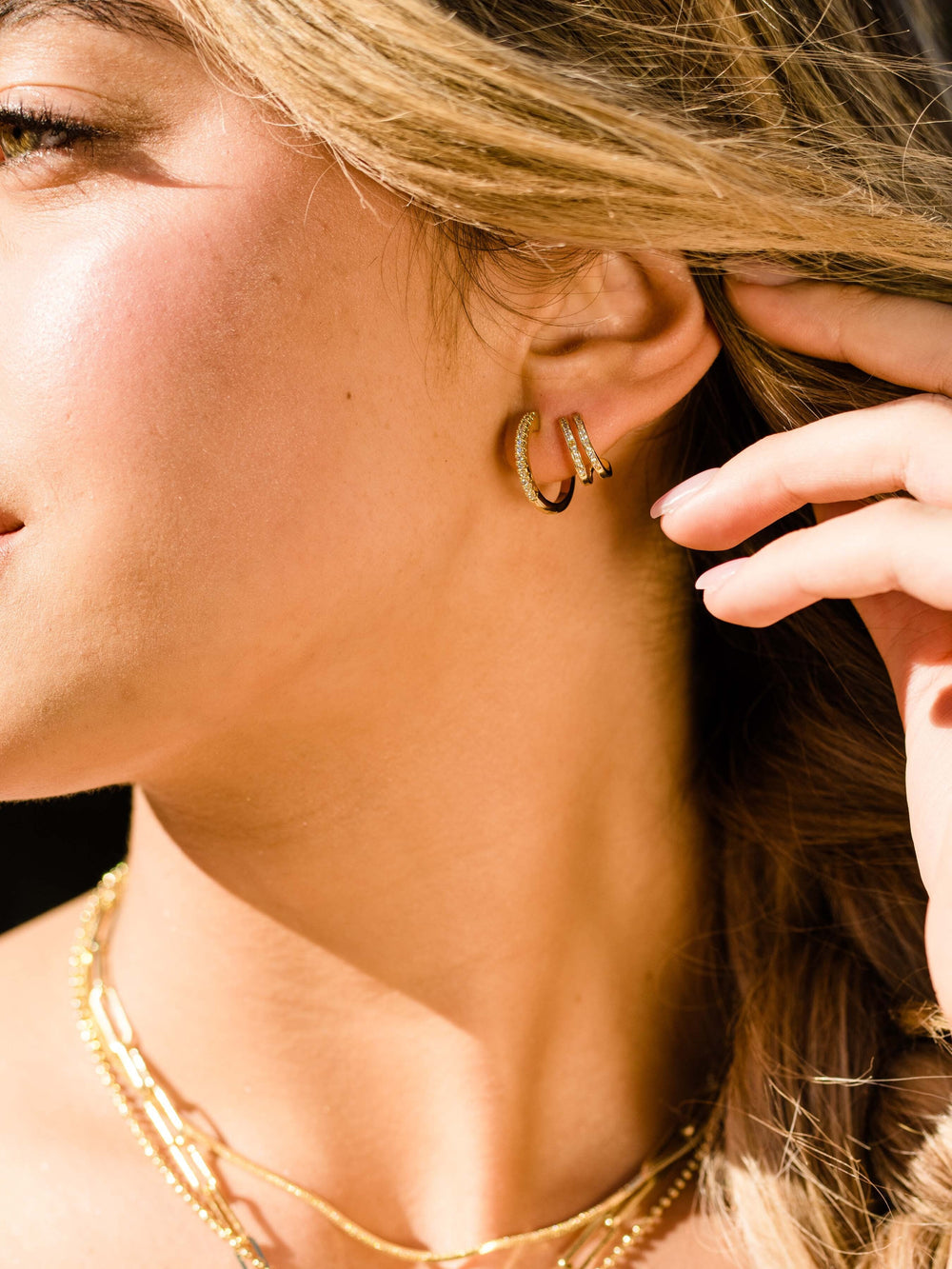 Triple Threat Pavé Hoop Earring Set