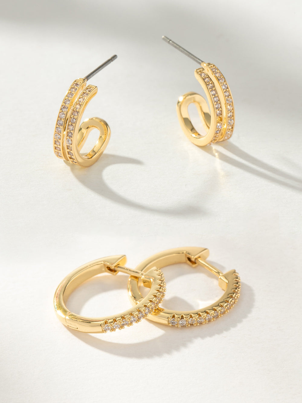 Triple Threat Pavé Hoop Earring Set
