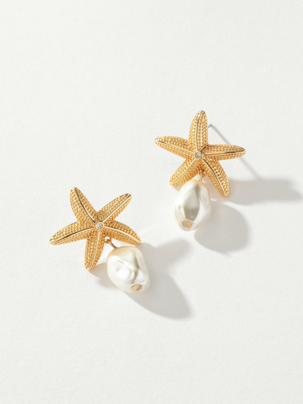 Starfish Pearl Earrings