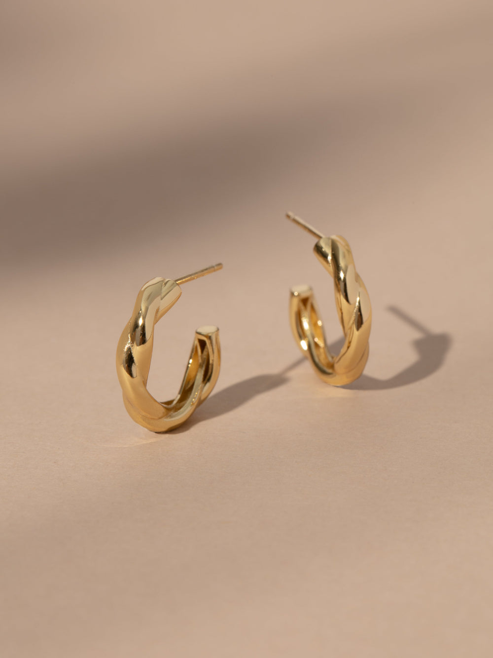 Vermeil Twisted Hoop Earrings