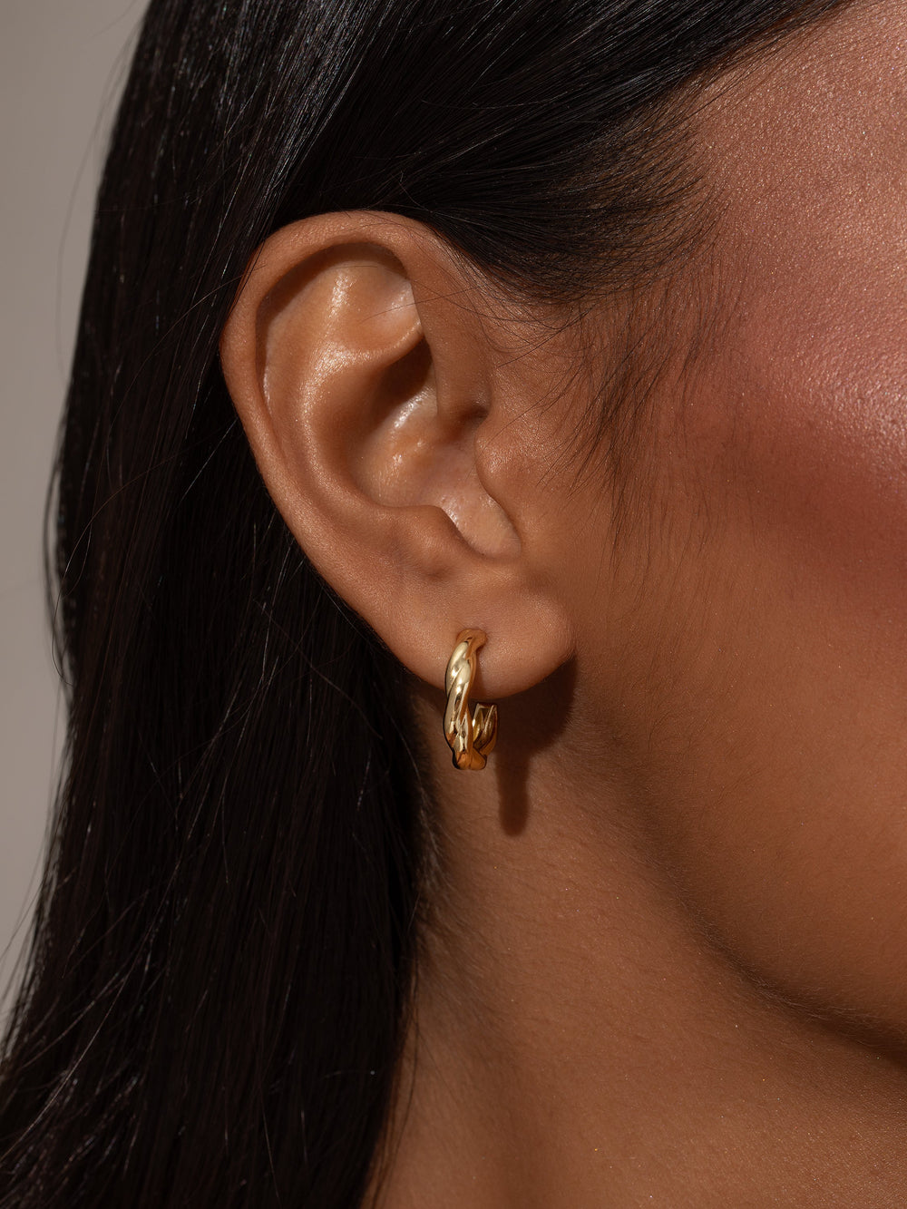 Vermeil Twisted Hoop Earrings