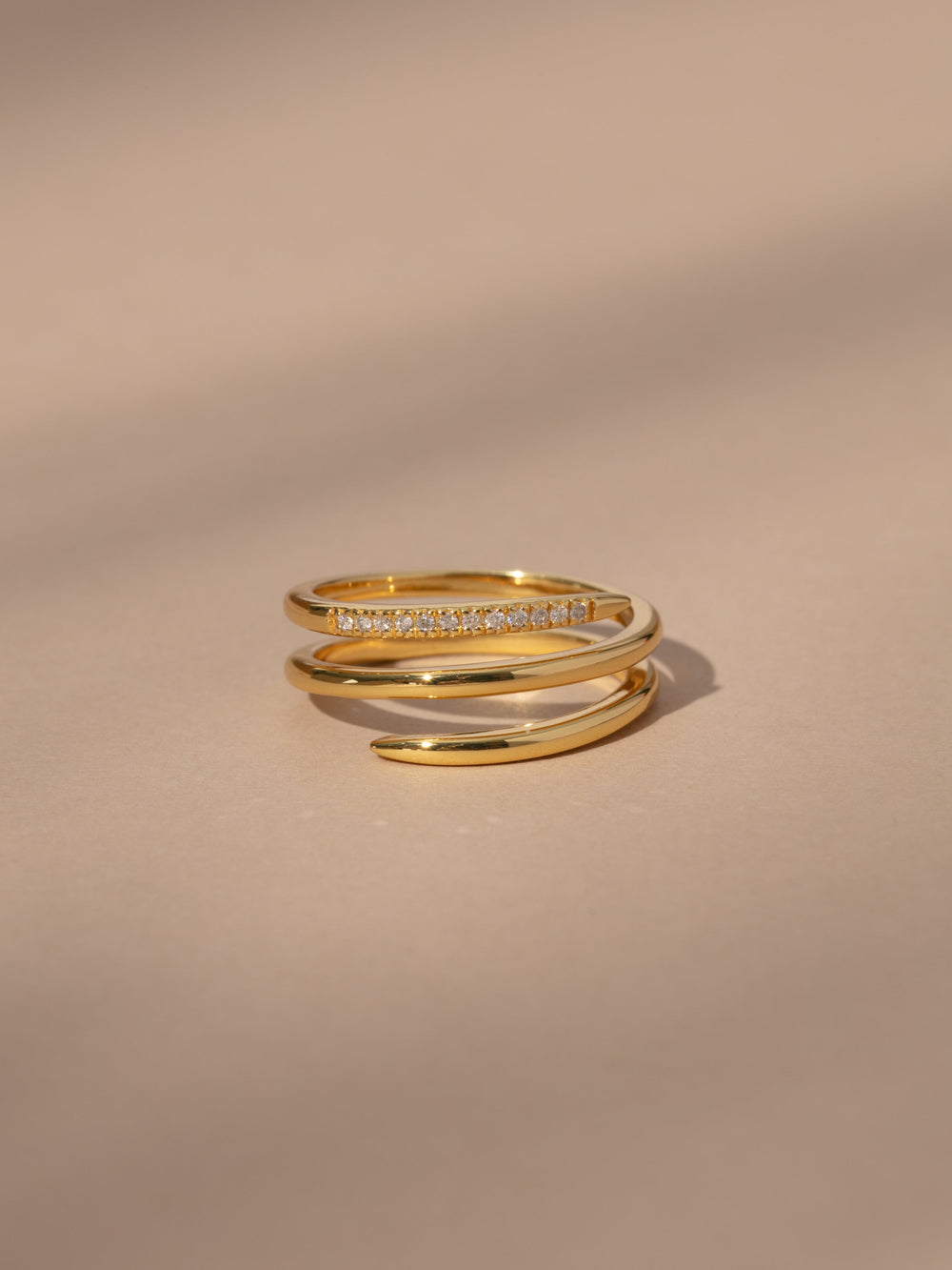 Vermeil Minimal Glam Spiral Ring