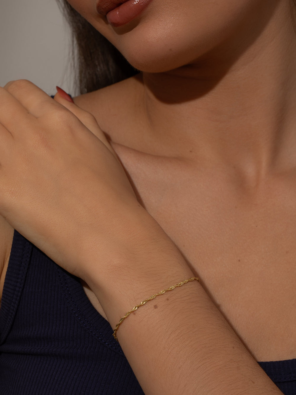 Vermeil Twisted Rope Chain Bracelet
