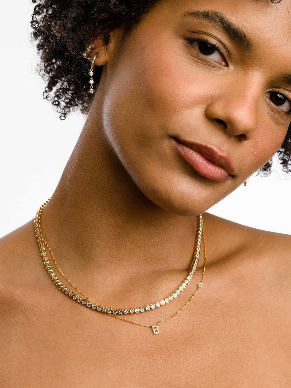 Personalized Tennis Necklace Stack