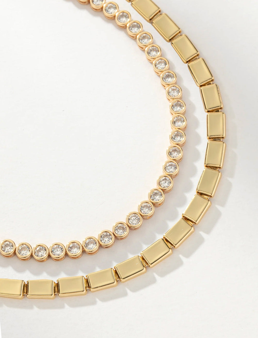 Rich Tennis Necklace Stack
